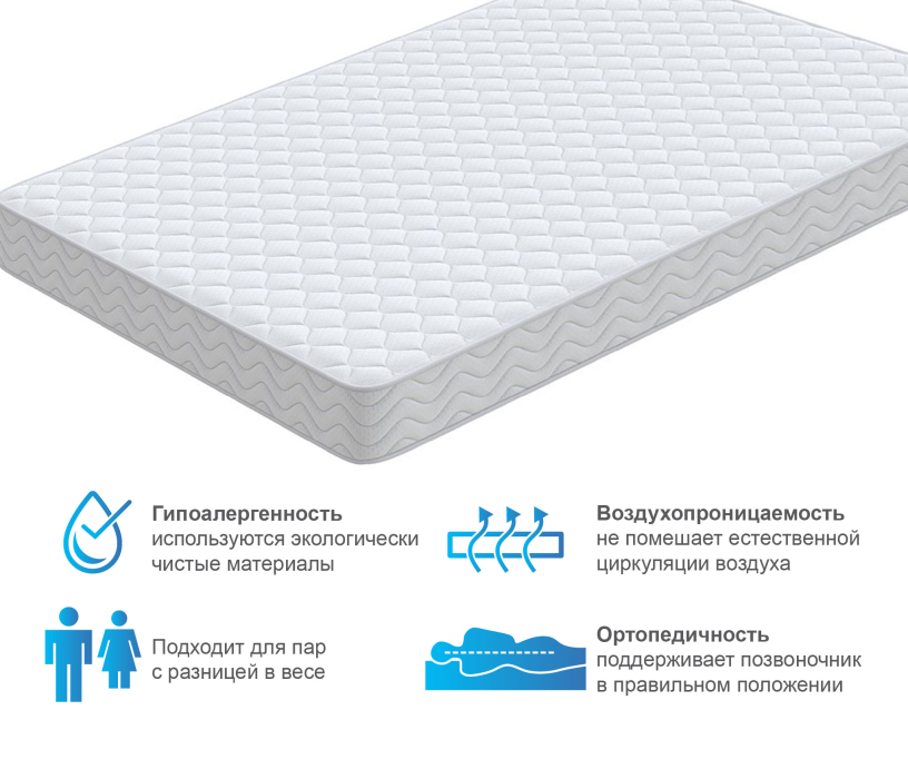 900 x 2000, Матрас Орматек Спринг кокос 90*200